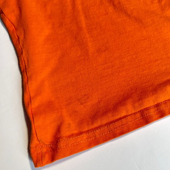 Orange Vintage Calvin Klein Cropped T-Shirt Top Size Small - Picture 5 of 9